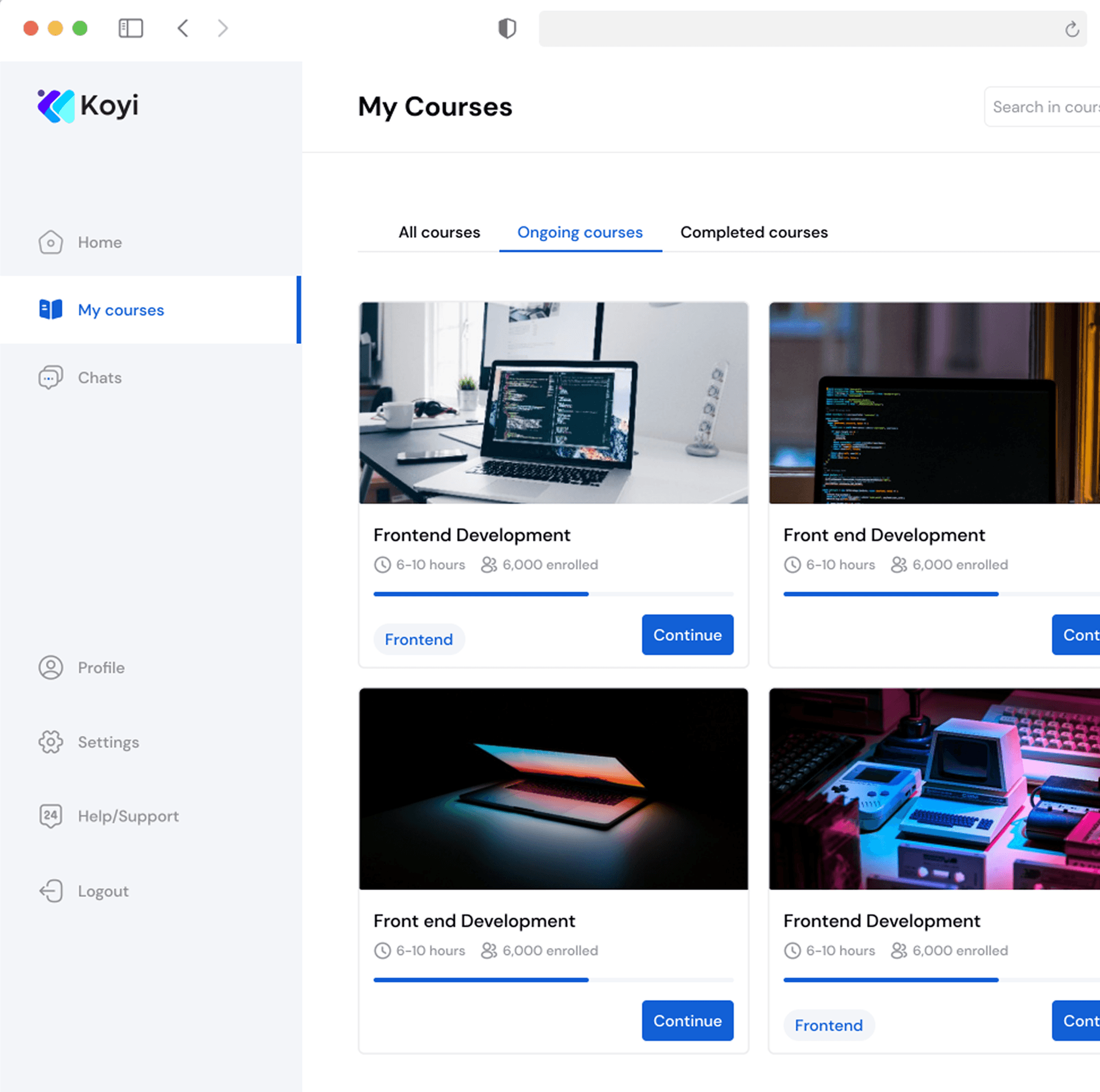 home page